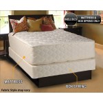DS USA Highlight Luxury Firm Mattress & Low 5" Height Box Spring Set with Bed Frame Included Spine Support Innerspring Coils Longlasting Comfort King 76"x80"x14"