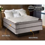 DS USA Spinal Dream Plush PillowTop Eurotop Mattress and Box Spring Set with Metal Bed Frame Full Size Sleep System with Enhanced Cushion Support Great for Your Back & Longlasting Comfort