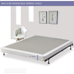 Greaton Fully Assembled Low Profile Wood Traditional Box Spring Foundation For Mattress Set 4-Inch 75" X 30" Size