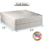 Legacy Full Size 54"x75"x8" Mattress and Box Spring Set Fully Assembled Good for Your Back Long Lasting and 2 Sided by Dream Solutions USA