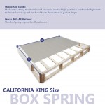 mattress Solution 8" Fully Assembled Wood Split Traditional Box Spring Foundation for Mattress Set California King White Gold,8-Inch