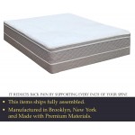 Mattress Solution Medium Plush Eurotop Pillowtop Innerspring Mattress And 4" Low Profile Wood Boxspring Foundation Set With Frame Full Size