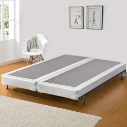 Spinal Solution 4" Fully Assembled Split Coil Box Spring for Mattress Queen Size Beige
