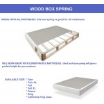 Spring Air 4-Inch Wood Low Profile Traditional Box Spring Foundation For Mattress Queen White