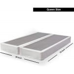 Spring Coil  11-Inch Meduim Plush Foam Encased Hybrid Eurotop Pillowtop Innerspring Mattress And Split Wood Traditional Box Spring Foundation Set With Frame Queen Size 79" x 59"