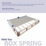 Spring Sleep 8-Inch Wood Fully Assembled Traditional Box Spring Foundation for Mattress King