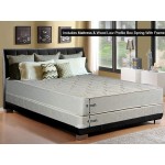 Spring Solution Gentle Firm Tight top Innerspring Mattress and 4-Inch Wood Box Spring Foundation Set with Frame Twin