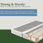 Spring Solution Wood Fully Assembled Traditional Box Spring Foundation for Mattress King Beige