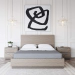 Limari Home Alius Collection Modern Oak Veneer Finished Bed 2 Nightstands Dresser & Mirror 5-Piece Bedroom Set King Grey