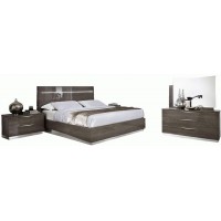 Platinum Legno Queen Modern Bedroom Set in Silver Birch 5-Piece