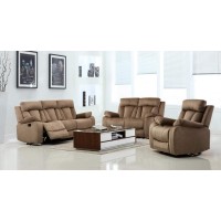 Blackjack Furniture Elton Microfiber Reclining Modern Living Room Chair Loveseat Sofa Khaki
