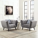 Furniture XO Sprightly 2 Piece Velvet Armchair Set WL-03948-MW