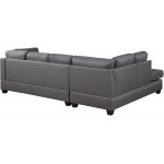 Reversible Sectional Sofa Sectional Sofa Couch Space Saving with Storage Ottoman Rivet Ornament L-Shape Couch Living Room Sets for Small Large Space Dorm Apartment