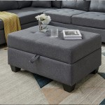 Sectional Sofa with Reversible Chaise Lounge Storage Ottoman and Cup Holders L Shape Couch 3-Piece for Living Room with Two Small Pillows Grey