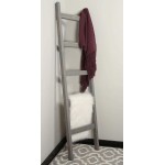BrandtWorks 204L-CH Chuncky Decorative Blanket Ladder Gray