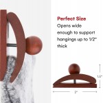 Classy Clamps Wooden Quilt Wall Hangers – 2 Large Clips Black and 4 Small Clips Dark and Screws for Wall Hangings Tapestry Hangers Quilt Hangers for Wall hangings