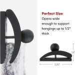 Classy Clamps Wooden Quilt Wall Hangers – 2 Large Clips Black and 4 Small Clips Dark and Screws for Wall Hangings Tapestry Hangers Quilt Hangers for Wall hangings