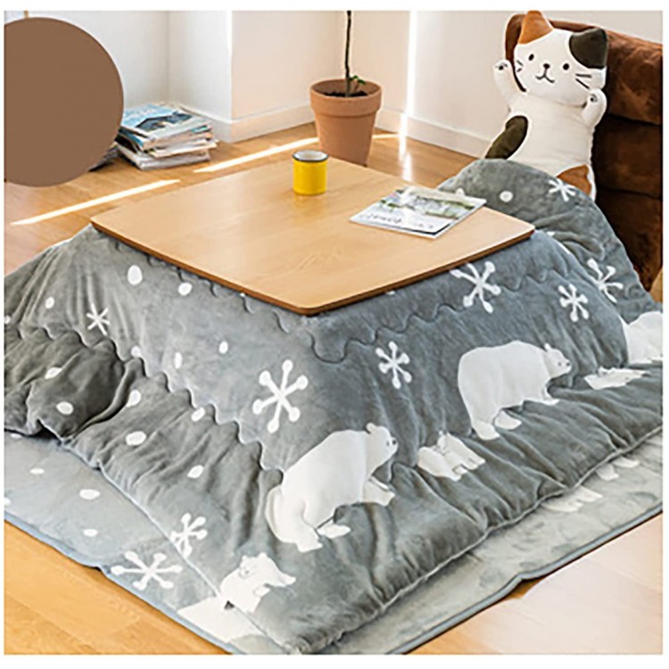 JINHH Kotatsu Table 70.870.8in Kotatsu Futon Blanket 1 Piece Funto + 1 Piece Carpet Cotton Soft Quilt Suitable for Kotatsu Heating Table Color : Polar Bear Size : 70.870.8in
