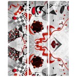 artgeist Decorative Room Divider Cement Abstract a' la Kandinsky 135x172 cm 53" x 68" Single-Sided Folding Screen 3 Panel Decoration Home Office Home Office Grey l-A-0030-z-b