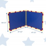 Children's Factory-CF900-533B Big Screen Rt. Angle PlayPanel Kids Room Divider Panel Free-Standing Classroom Partition for Daycare Homeschool Blue