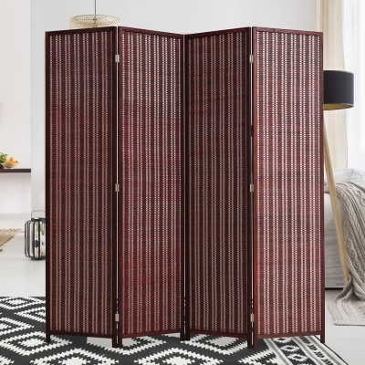 Corelax Room Divider Privacy Screen with Natural Bamboo,4-Panel 5-Panel 6-Panel Folding Privacy Screens,Freestanding Room Divider
