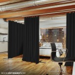 End2End Room Divider Kit Medium A 8ft Tall x 7ft 6in 12ft Wide Midnight Black Room Dividers Now