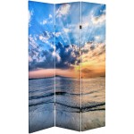 Oriental Furniture 6 ft. Tall Double Sided Sunrise Room Divider