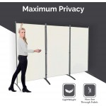Room Divider – Folding Partition Privacy Screen for School Church Office Classroom Dorm Room Kids Room Studio Conference 102" W X 71" Inches Freestanding & Foldable