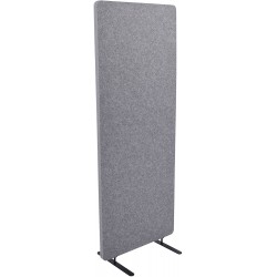 S Stand Up Desk Store ReFocus Raw Freestanding Acoustic Room Divider – Reduce Noise and Visual Distractions with This Lightweight Room Separator Castle Gray 24" X 62"