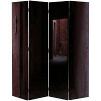 Wood Screen Room Divider Dim lane in a Moroccan town like in a maze desolated city spot non Folding Screen Canvas Privacy Partition Panels Dual-Sided Wall Divider Indoor Display Shelves 4 Panels