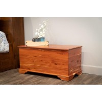42" Heirloom Aromatic Red Cedar Hope Chest Storage Trunk for Blankets Amish Made in America Large Natural