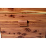 45" Amish Heirloom Aromatic Red Cedar Hope Chest with Waterfall Edge Storage Trunk with Lock for Blankets and Keepsakes Made in America Large Natural
