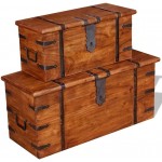 Aisifx Two Piece Storage Chest Set Solid Wood