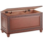 COASTER FINE FURNITURE CO-900012 Cedar Chest with Carving and Bun Feet Deep Tobacco