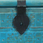 Daonanba Storage Chest Retro Box Organizer Vintage Solid Mango Wood Storage Trunk 39.4"x15.8"x16.1"