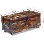EstaHome Storage Chest Box Antique | Vintage Wooden Storage Trunk | Retro Wood Blanket Toy Chest for Bedroom Closet Home Organizer Collection | Solid Reclaimed Wood 31.5" x 15.7" x 13.8"