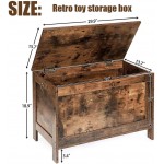 LZWWA Wooden Storage Chest Home Decor Storage Chest Vintage Toy Box Storage Box with Safety Hinges Sturdy Entry Storage Desk Stylish Look Furniture Easy to Assemble Nightstand