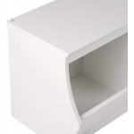 Prepac Monterey Stackable 3-Bin Storage Cubby White WUSM-0003-1