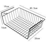 Qinndhto Home Wardrobe Storage Rack Desk Storage Organizing Partitions Layered Cabinet Hanging Basket Kitchen Wire Mesh Practical Simple Storage Chests Color : 02 Size : 40x25.5x14.5cm
