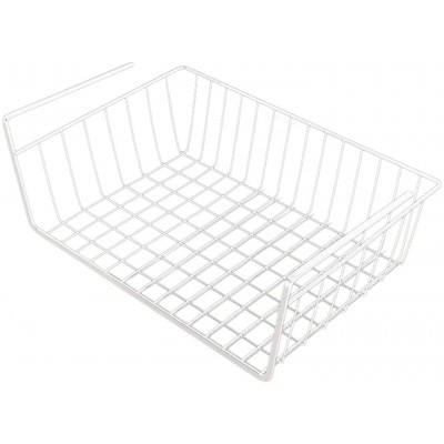 Qinndhto Home Wardrobe Storage Rack Desk Storage Organizing Partitions Layered Cabinet Hanging Basket Kitchen Wire Mesh Practical Simple Storage Chests Color : 02 Size : 40x25.5x14.5cm