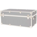 Rhino Trunk & Case Camp & College Trunk with Removable Wheels 30"x17"x13" Silver