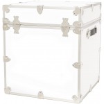 Rhino Trunk & Case Cube Armor Trunk College Home & Storage 18"x18"x20" White