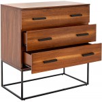 Safavieh Home Collection Marquise Brown 3-Drawer Storage Living Room Bedroom Chest CHS5002A