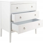 Safavieh Home Collection Tegan White 3-Drawer Storage Living Room Bedroom Chest CHS5001A
