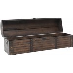 Storage Chest Box Wooden Trunk Case Cabinet Container with Handles for Bedroom Closet Home Organizer Collection Storage Chest Solid Wood Vintage Style 47.2"x15.7"x19.6"