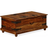 Storage Chest Solid Sheesham Wood 35.4"x19.7"x13.8",Toy Box,Storage Basket,Retro Entryway Chest Bench Sturdy and Large Storage Trunk for Living Room Bedroom Easy Assembly