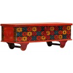 Tidyard Storage Chest Acacia Wood Blanket Box Wooden Trunk Red for Bedroom Closet Home Organizer Furniture Decor 43.3 x 15.7 x 17.7 Inches L x W x H