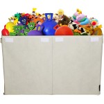 Toy Chest and Storage Box | House Organization Products | Toy Organizer bins and Toy Bin Organizer for Tots Toys | Girls Toy Box or Boys Toy Box | Kids Room Storage or Living Room Storage Cream