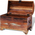 Toy Chest for Boys Storage Solid Reclaimed Wood Vintage Wooden Storage Box Storage Chest Trunk 24" x 12" x 18" by BIGTO