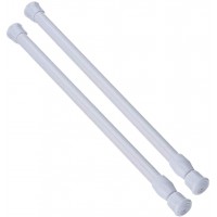 2PCS White Tension Rod Spring Curtain Rods 16 to 28 Inch Expandable Curtain Rod Spring Curtain Rod Spring Rods Tensions Rod Tension Curtain Rods spring tenstions curtain rod